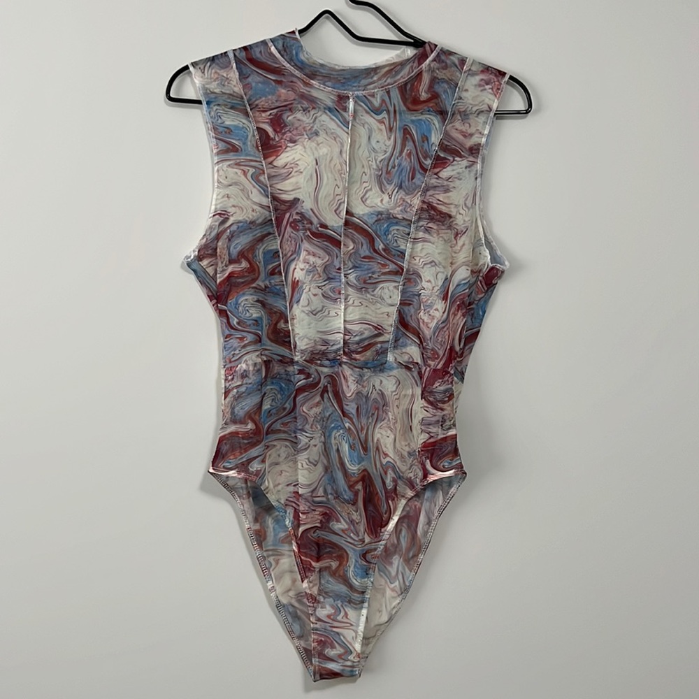 SHEIN - Abstract Mesh Body Suit. SIZE: XL.